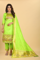 Silk Printed Light green Salwar Kameez with Dupatta