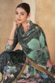 Multicolor Muslin Printed salwar kameez with Dupatta