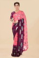 Sequins Georgette Multicolor Party Wear Saree with Blouse