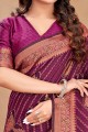 Multicolor Satin Saree with Weaving