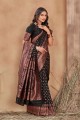 Weaving Banarasi silk Banarasi Saree in Black