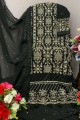 Georgette Embroidered Salwar Kameez in Black