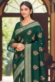 Green Chanderi Saree with Printed