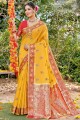 Cotton Weaving Mustard  Saree with Blouse