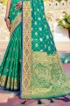 Banarasi Saree in Weaving Green Banarasi silk