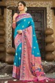 Silk Weaving Saree in Blue