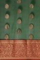 Saree in Green Silk Weaving