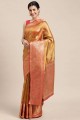 Saree in Mustard  Silk with Weaving