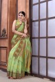 Light green Saree in Silk with Weaving