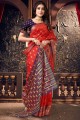 Saree Red  in Weaving Silk