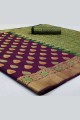 Silk Weaving Saree in Purple with Blouse