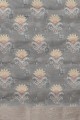 Saree with Printed in Grey Silk