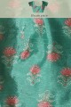 Silk Saree with Printed in Sea green