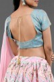 Classic rose  Party Lehenga Choli with Mirror Georgette