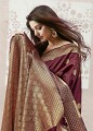 Fascinating Maroon Silk saree