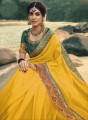 Charming Yellow Silk saree