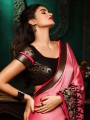 Georgette Pink Saree with Embroidered