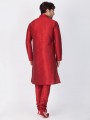 Ethinc Maroon Cotton Silk Ethnic Wear Kurta Readymade Kurta Payjama