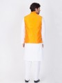 New White Cotton Ethnic Wear Kurta Readymade Kurta Payjama With Jacket