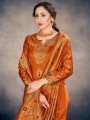 Orange Art silk Salwar Kameez