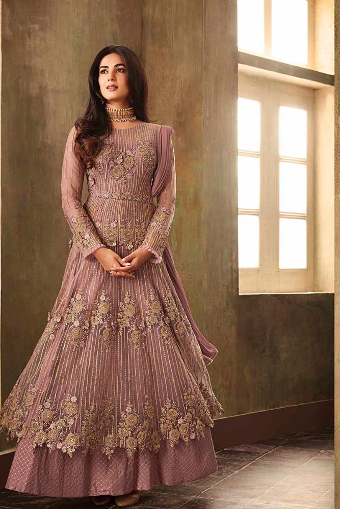Long Net Latest Anarkali Dress Peachmode Anarkali Suits Wedding