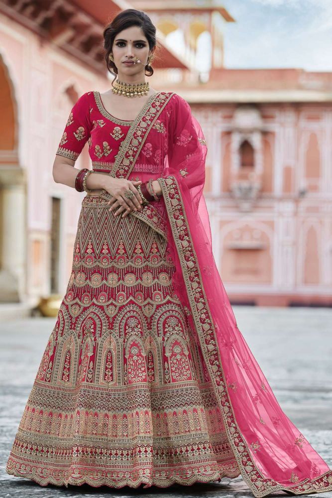 latest velvet lehenga choli designs