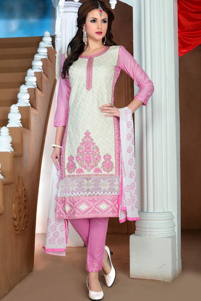 White cotton churidar cheap