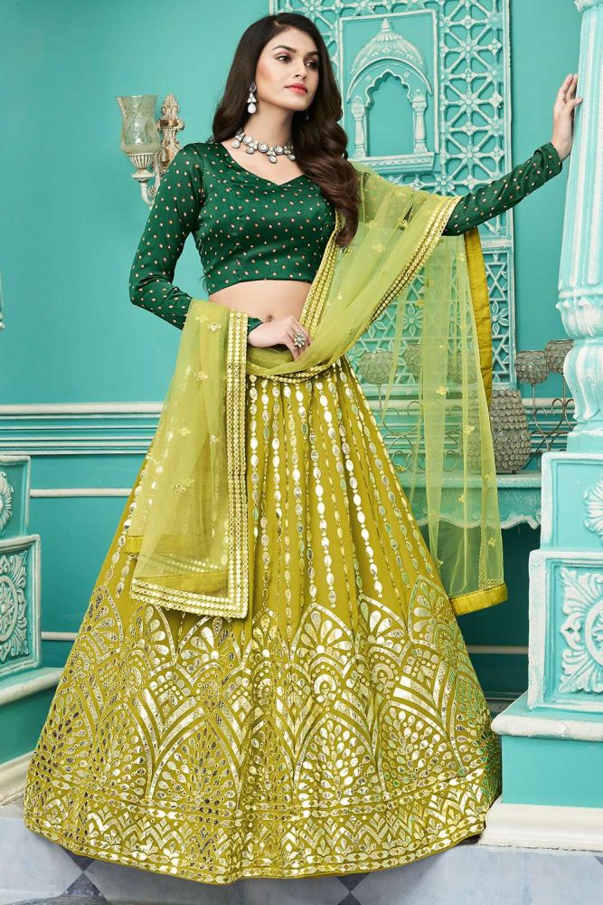 Ghagra choli for mehndi hotsell