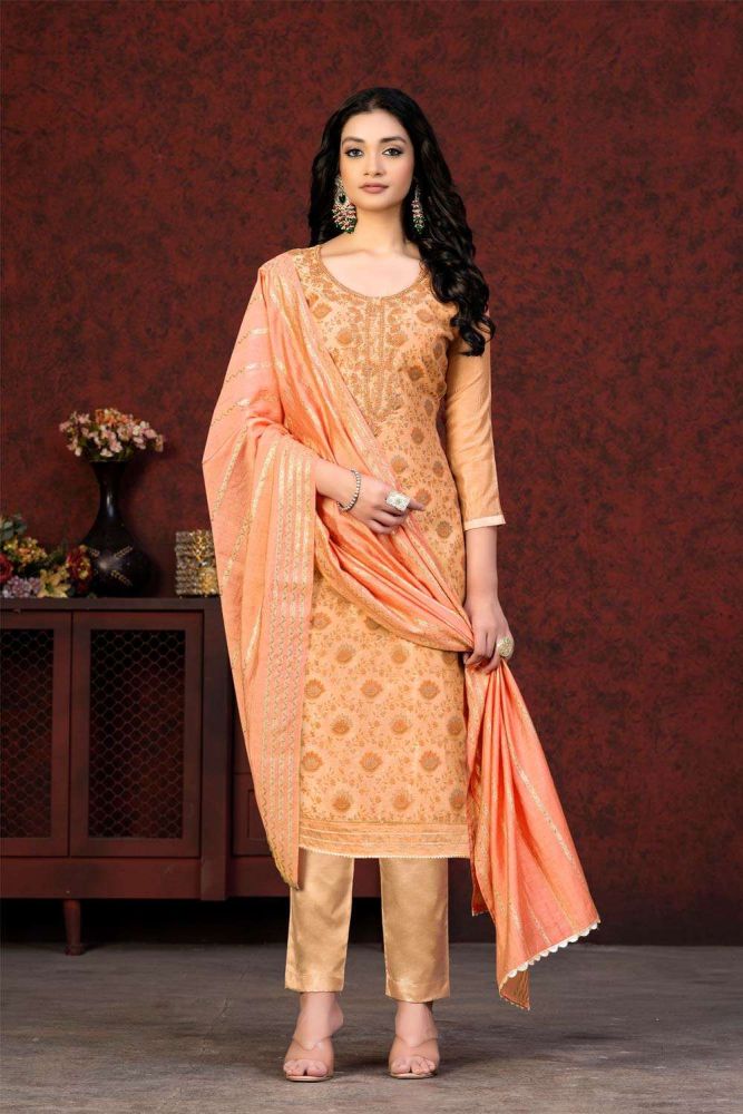 Buy Peach Silk Salwar kameez with Dupatta Online SK153130 Shopkund