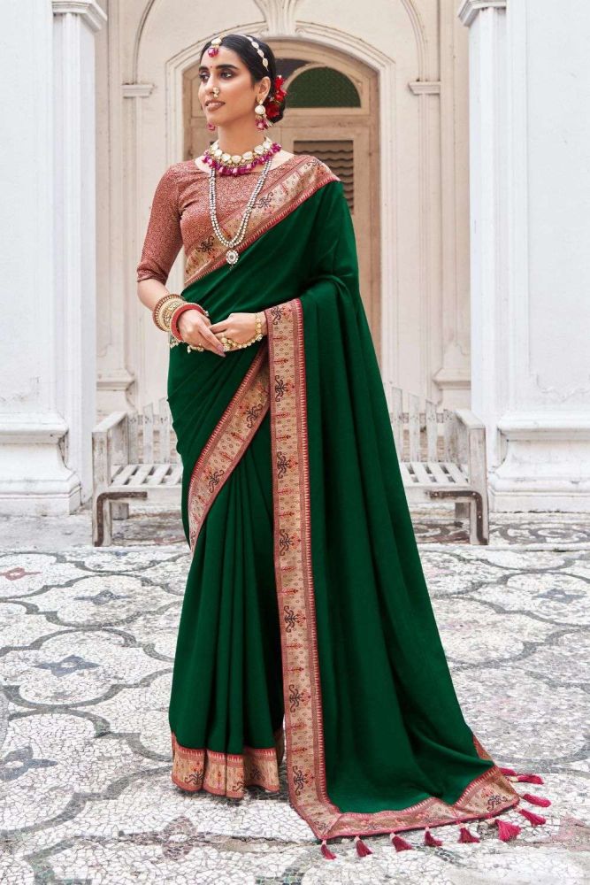 Plain silk saree with designer blouse online online