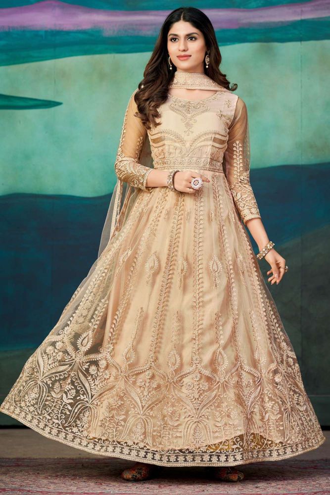 Light peach gown on sale