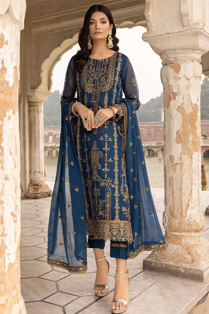 Dark blue salwar kameez cheap